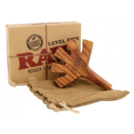 RAW® DOUBLE BARREL WOODEN CIGARETTE HOLDER